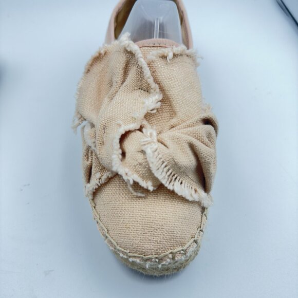 Sam Edelman Cabrera Canvas Platform Espadrille Knotted Bow Pink Womens 6.5 Shoe - Picture 4 of 12